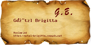 Götzl Brigitta névjegykártya